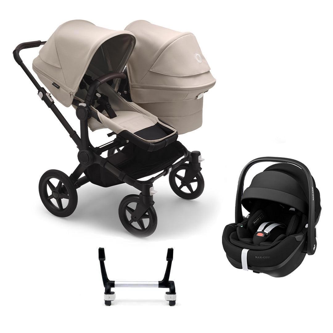 Bugaboo Donkey 5 Duo Complete Pebble 360 Pro 2 Travel System Natural Baby Shower