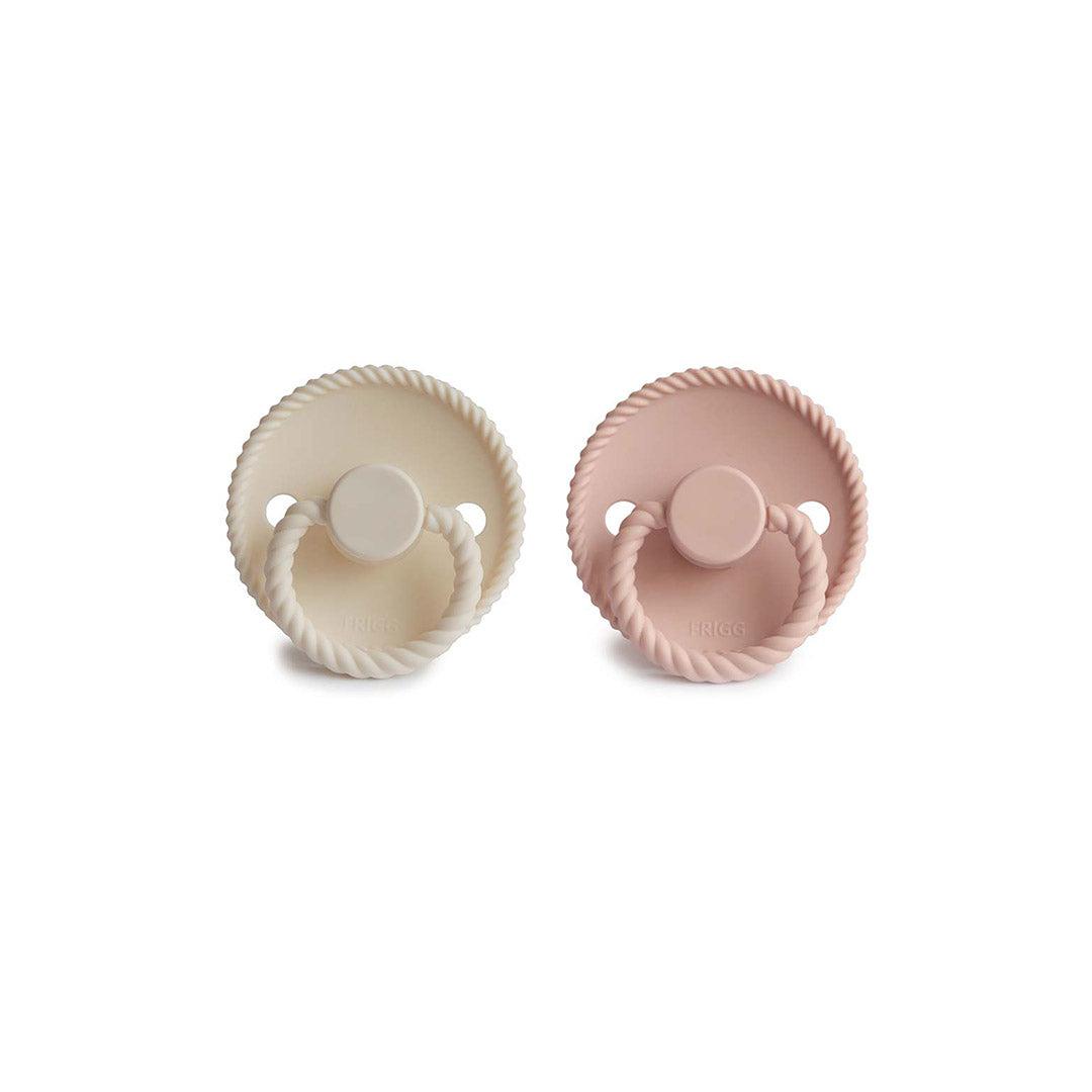 FRIGG Rope Silicone Pacifier - 2 Pack - Blush - Cream