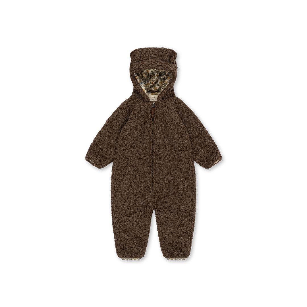 Konges Slojd Grizz Teddy Onesie Shitake Natural Baby Shower