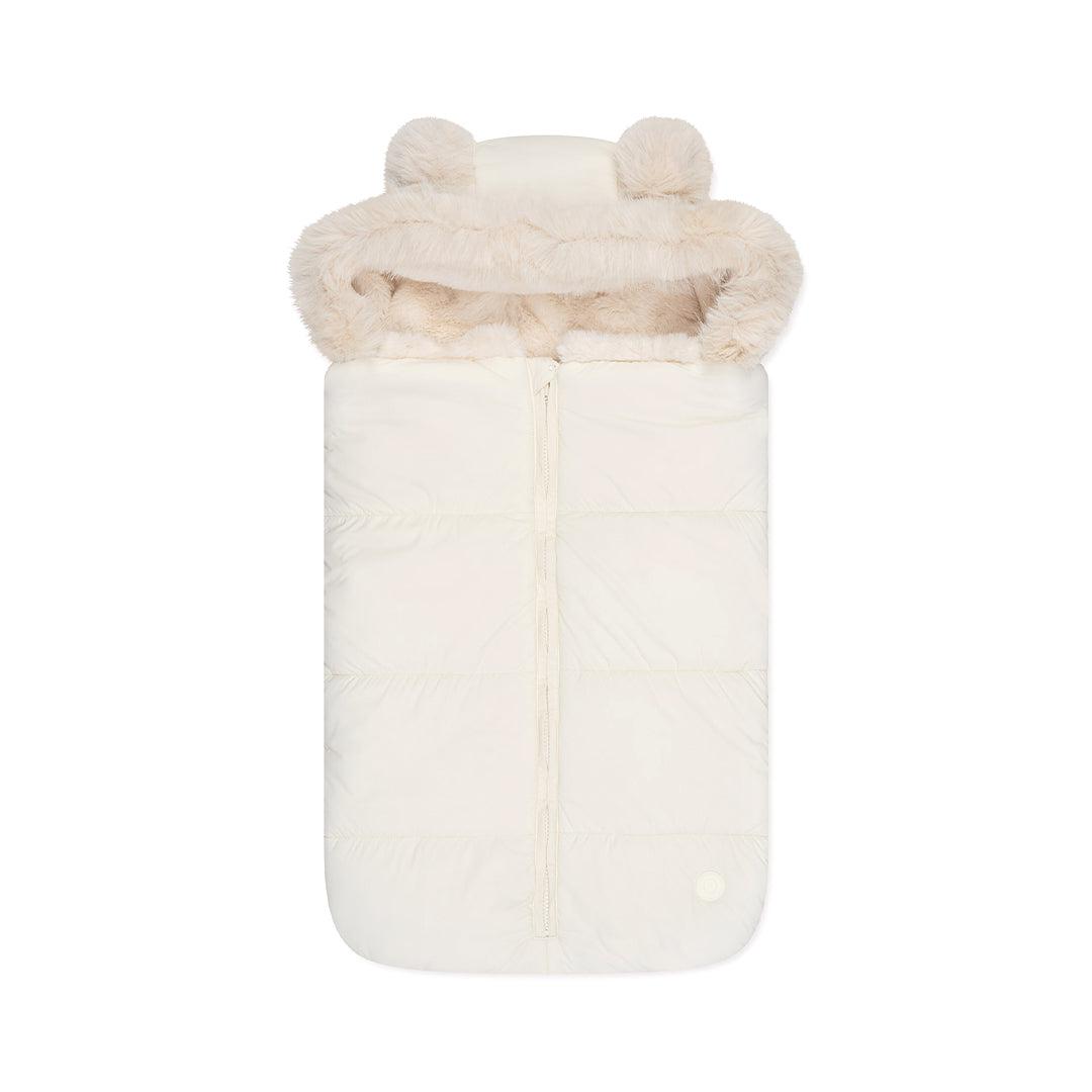 MORI Padded Pram Liner Faux Fur Footmuff Ecru Natural Baby Shower