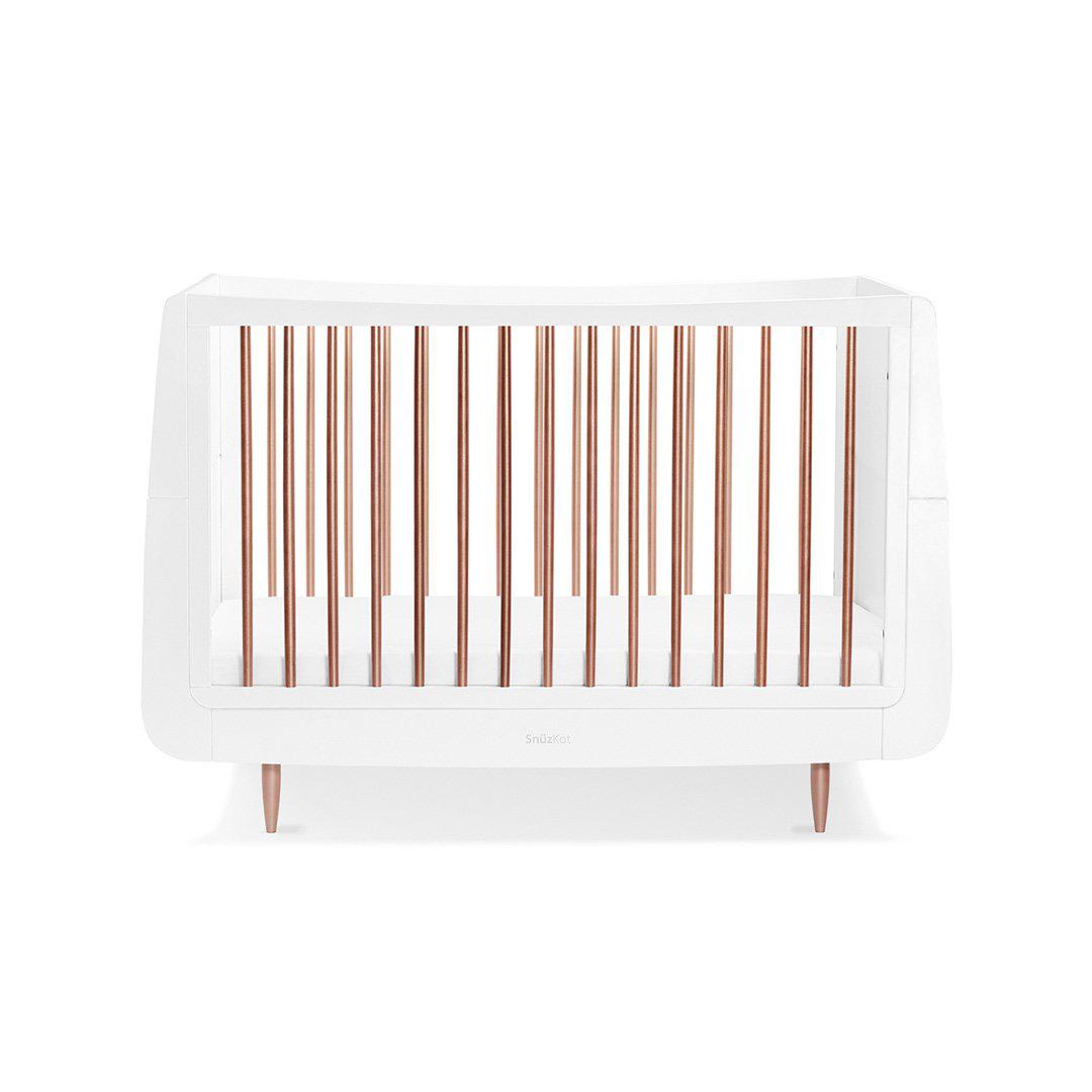 Snuzkot Skandi Funky Cot Bed in Rose Gold Natural Baby Shower