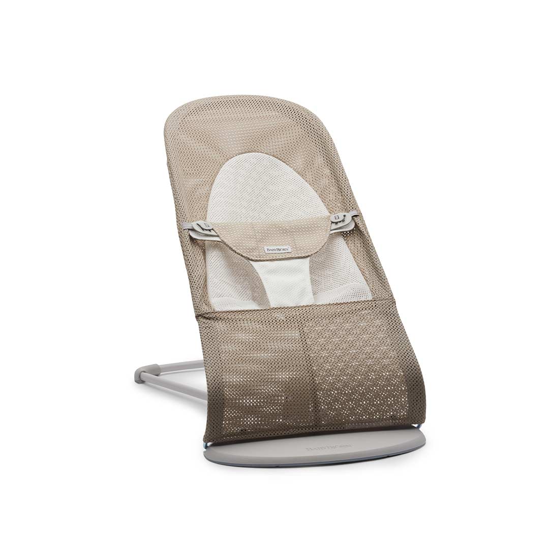 BabyBjorn Balance Soft Mesh Baby Bouncer Grey Frame Grey Beige Natural Baby Shower