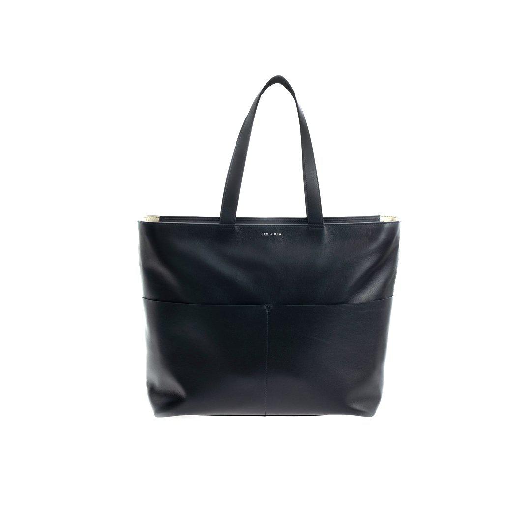 JEM BEA Beatrice Tote Bag Black Natural Baby Shower