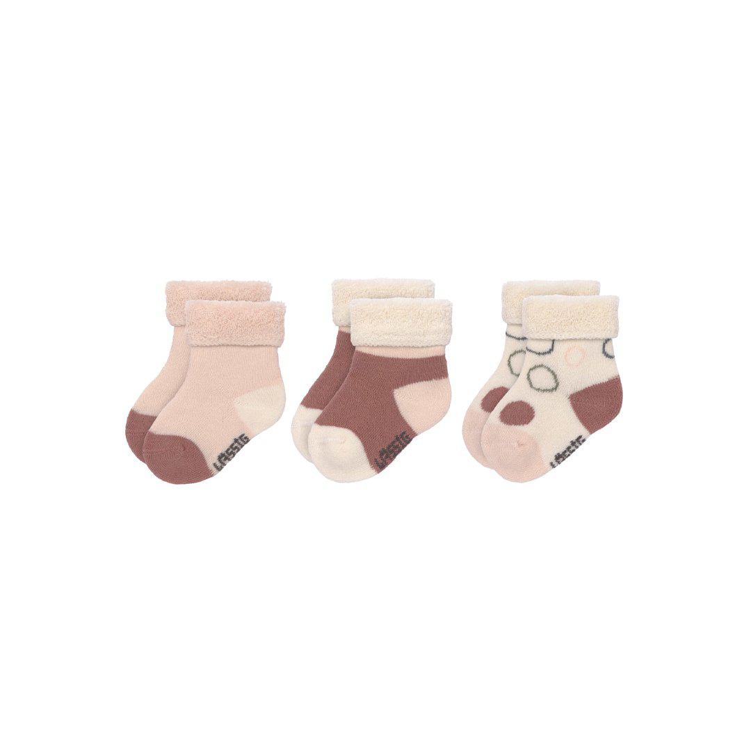 Lassig Newborn Socks Off White Powder Pink Rust 3 Pack Natural Baby Shower