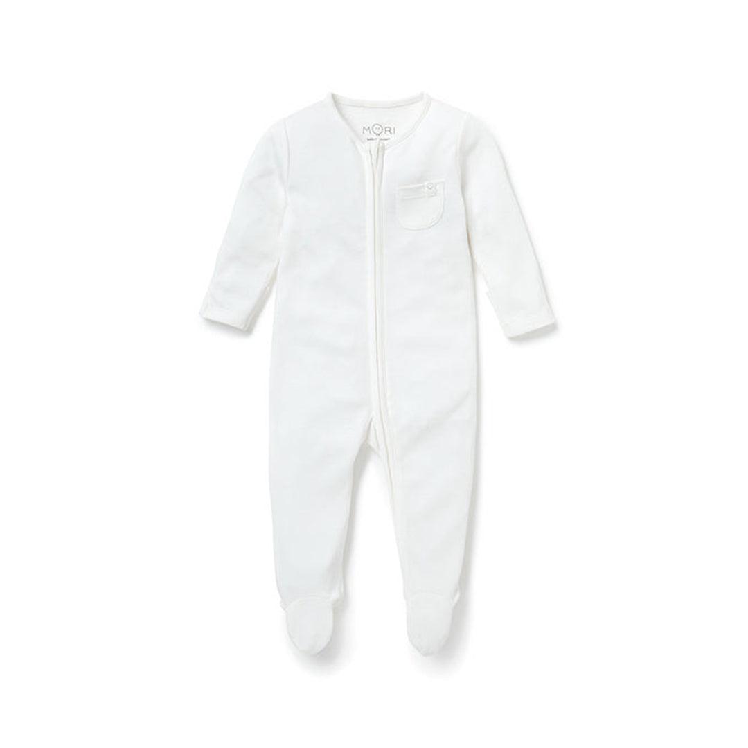 White sales zip sleepsuit