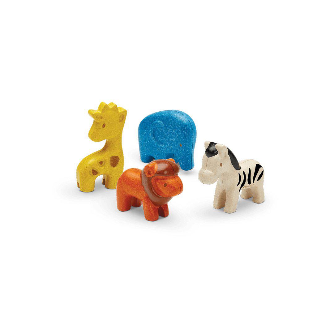 Plan Toys Animals Set Wild Animals Natural Baby Shower