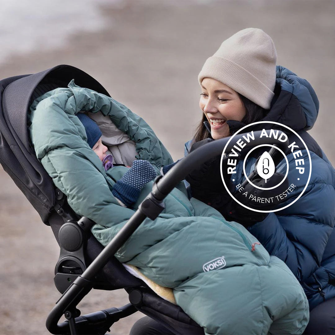 Voksi Adventure North Footmuff Review and Keep | Natural Baby Shower