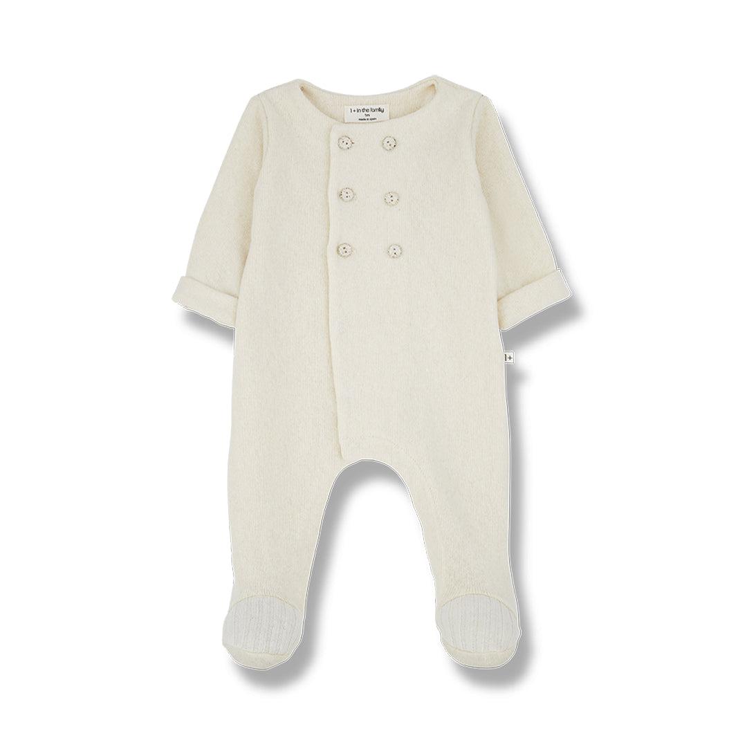 1+ in the family Abel Jumpsuit With Feet - Ecru-Sleepsuits- | Natural Baby Shower