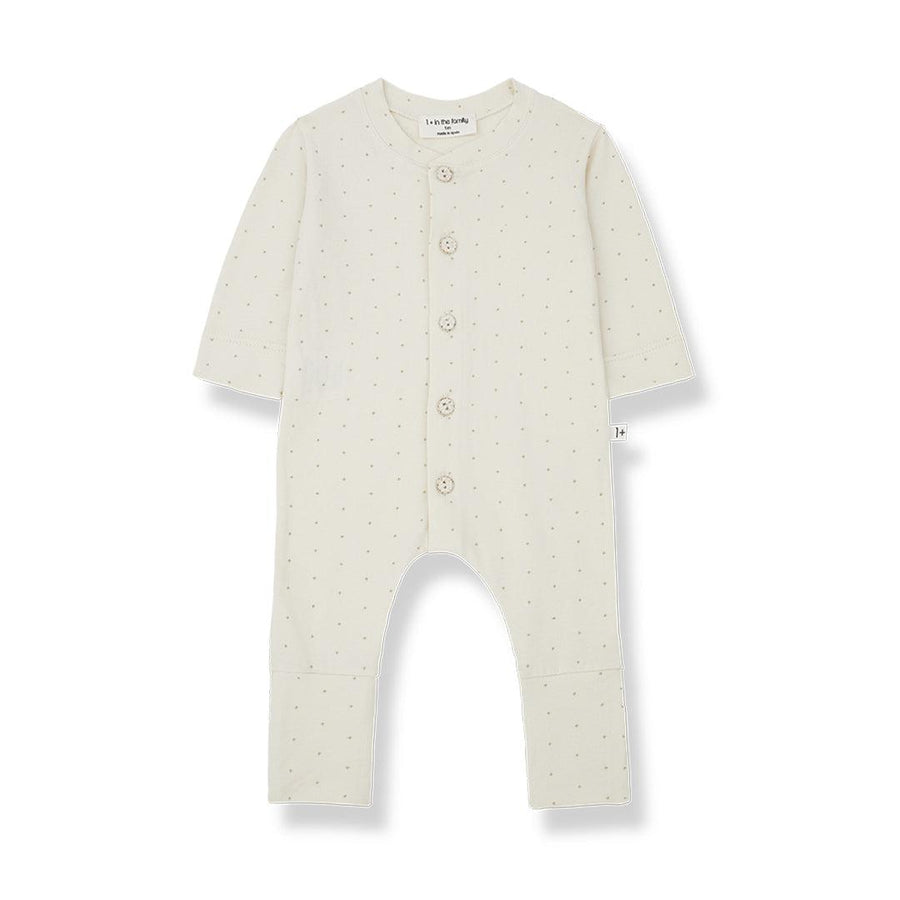 1+ in the family Alfons Jumpsuit - Ecru-Rompers- | Natural Baby Shower