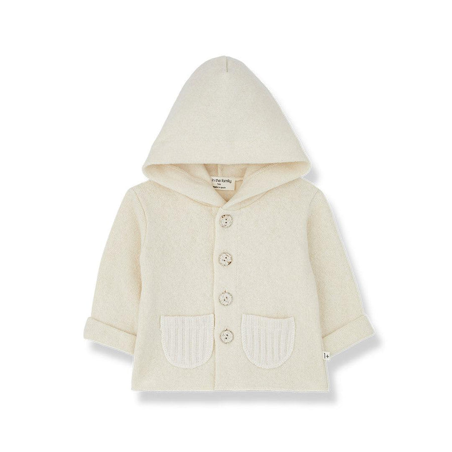 1+ in the family Cesc Hooded Jacket - Ecru-Coats- | Natural Baby Shower