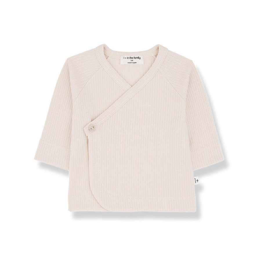 1+ in the family Elodie Long Sleeve Shirt - Nude-Tops-Nude-3m | Natural Baby Shower