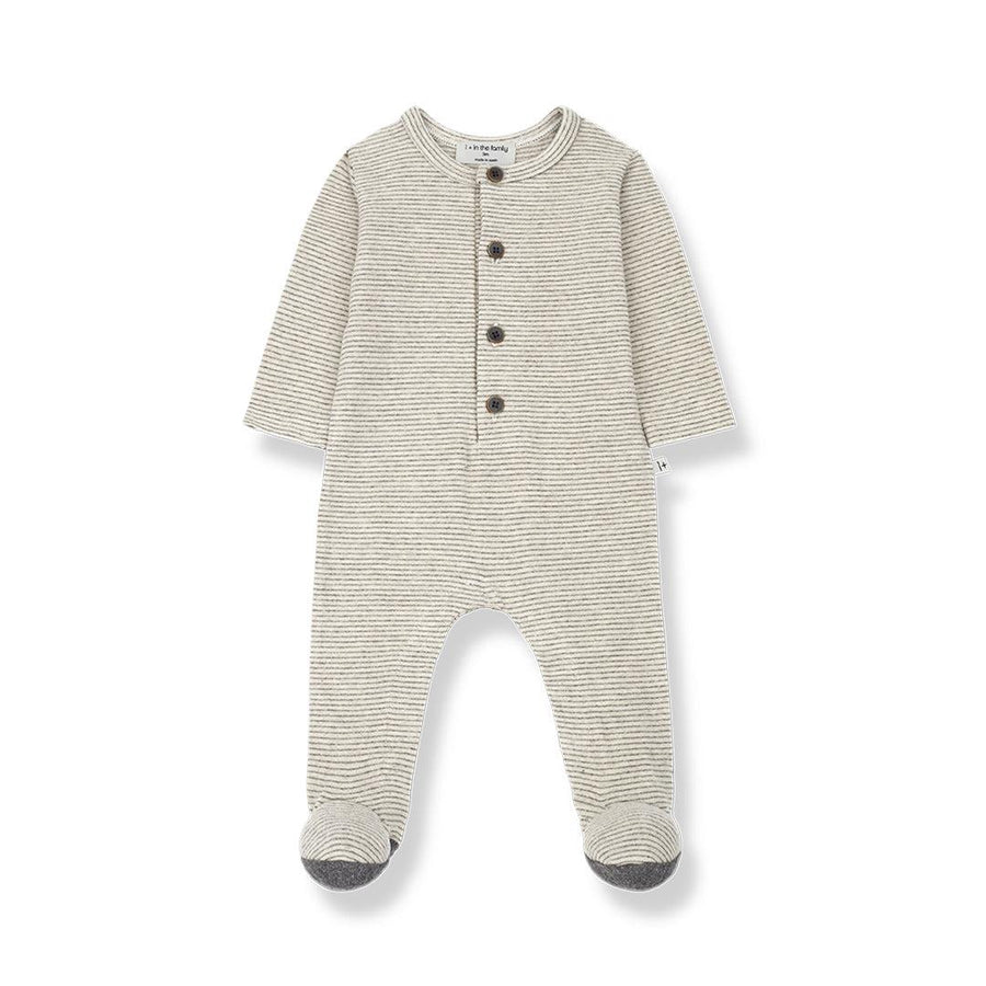 1+ in the family Quim Jumpsuit With Feet - Oatmeal-Sleepsuits- | Natural Baby Shower