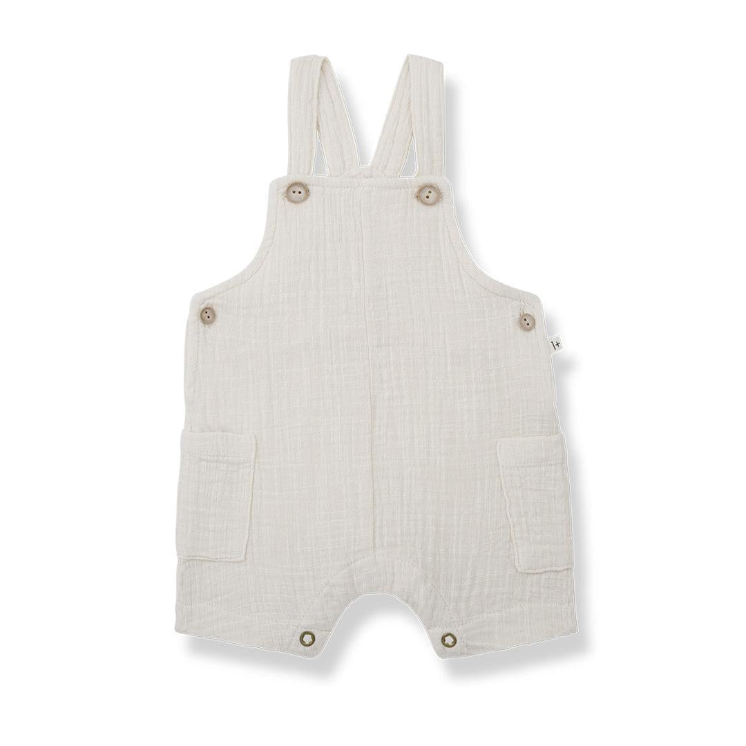 1+ in the family Roman Overalls - Off White-Dungarees-Off White-6m | Natural Baby Shower