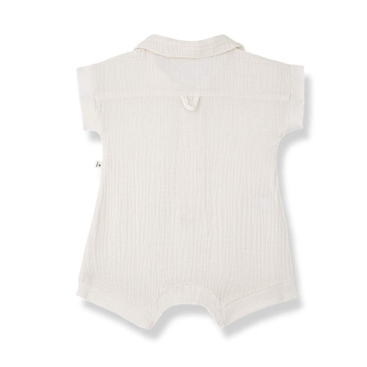 1+ in the family Vittorio Jumpsuit - Ecru-Bodysuits-Ecru-6m | Natural Baby Shower