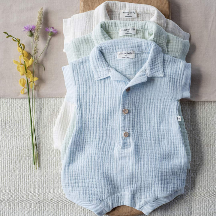 1+ in the family Vittorio Jumpsuit - Ecru-Bodysuits-Ecru-6m | Natural Baby Shower