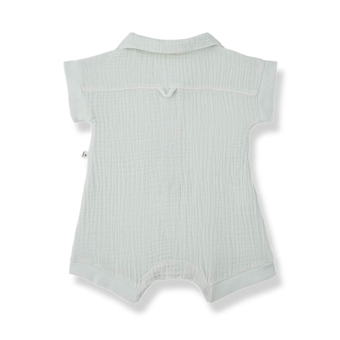 1+ in the family Vittorio Jumpsuit - Pale Aqua-Bodysuits-Pale Aqua-6m | Natural Baby Shower