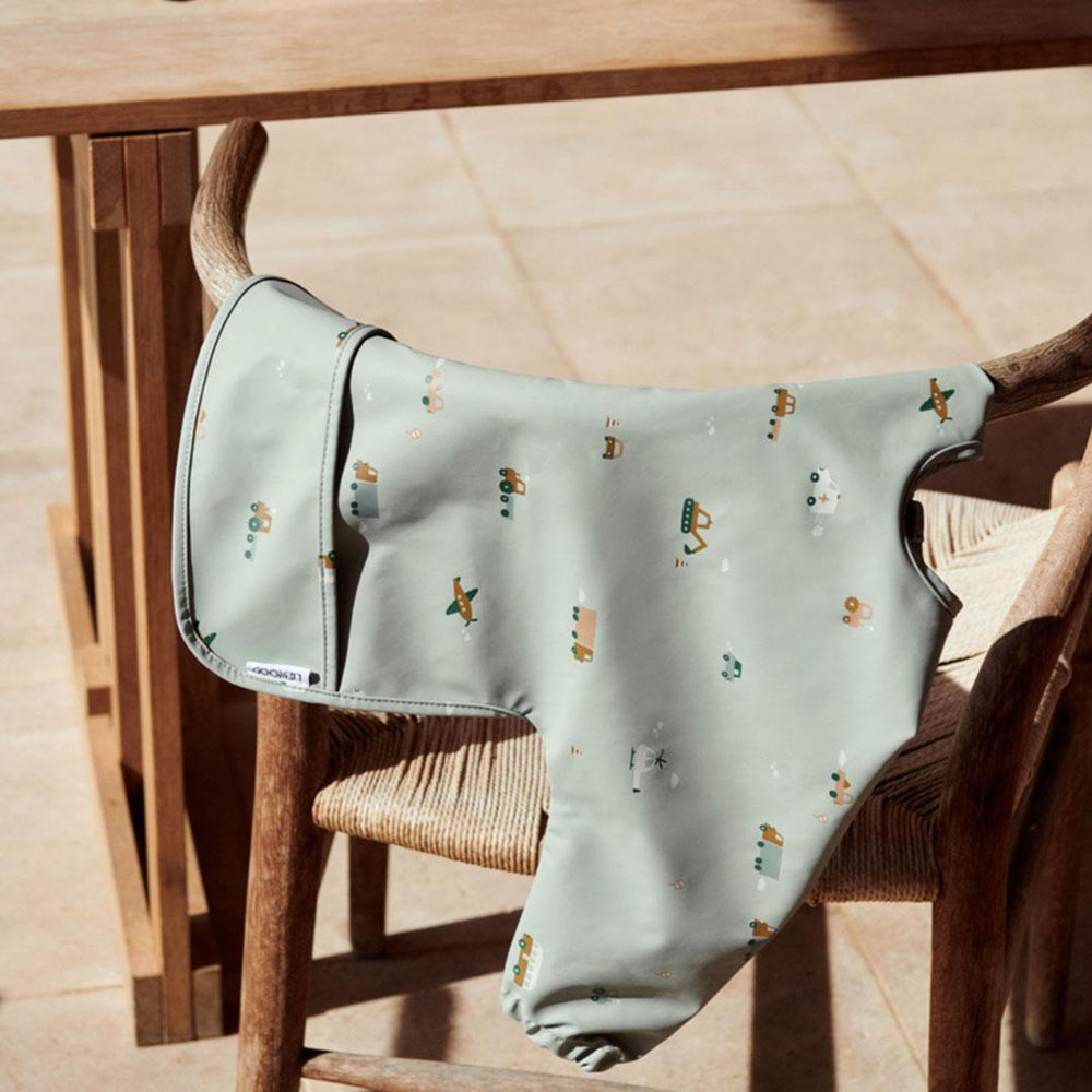 Liewood Merle Cape Bib - Vehicles - Dove Blue Mix-Bibs- | Natural Baby Shower