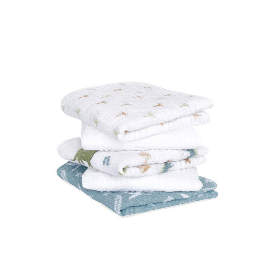 aden + anais Essentials Cotton Muslin Squares - 5 Pack - Dino Jungle-Muslin Squares-Dino Jungle- | Natural Baby Shower