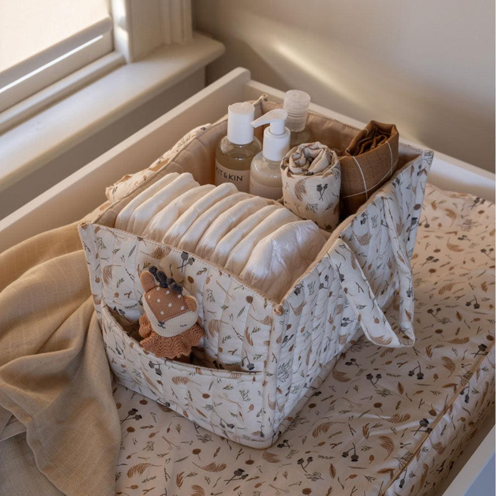 Avery Row Nappy Caddy - Grasslands-Nappy Laundry + Storage-Grasslands-One Size | Natural Baby Shower