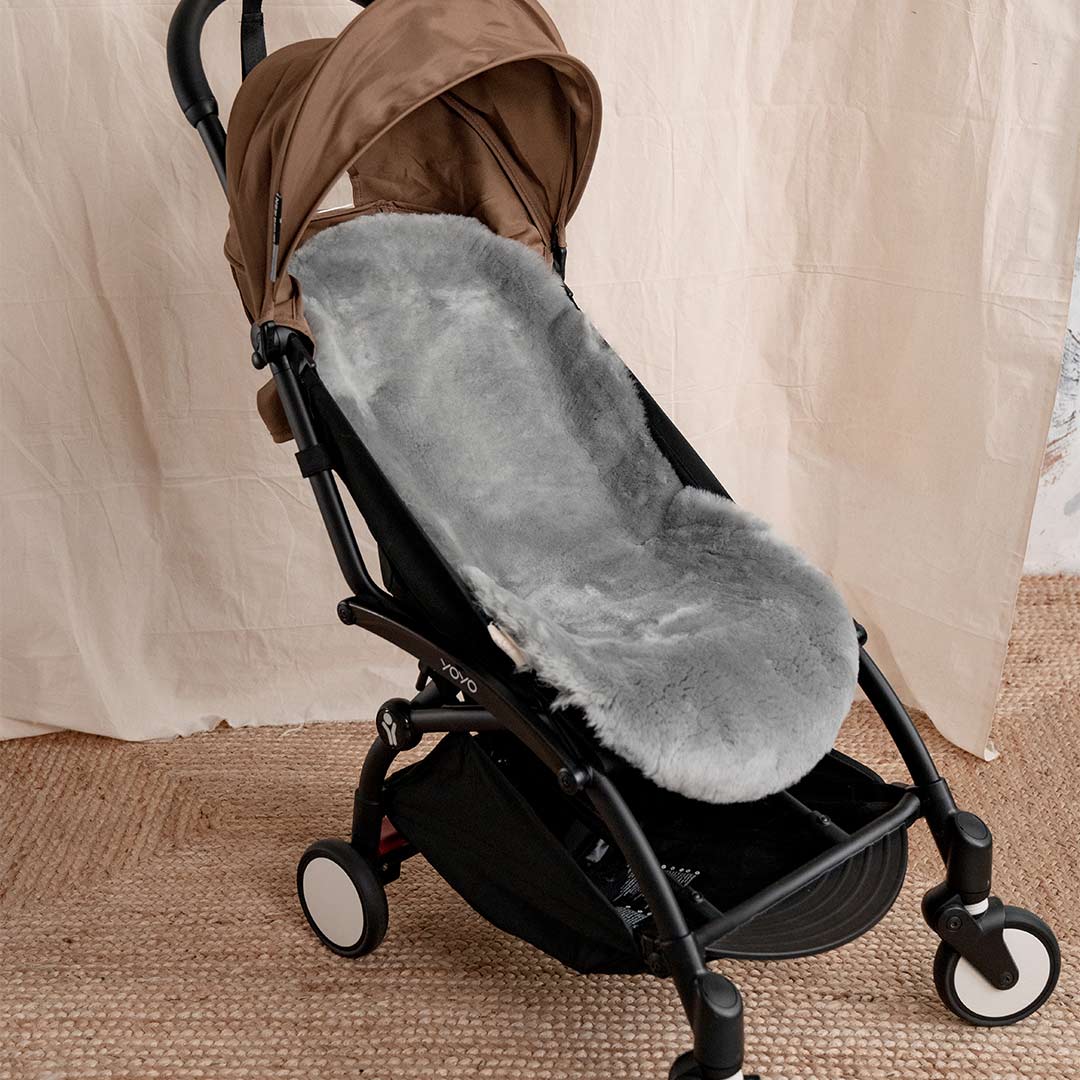 Baa Baby Pram Style Liner - Grey-Seat Liners-Grey- | Natural Baby Shower