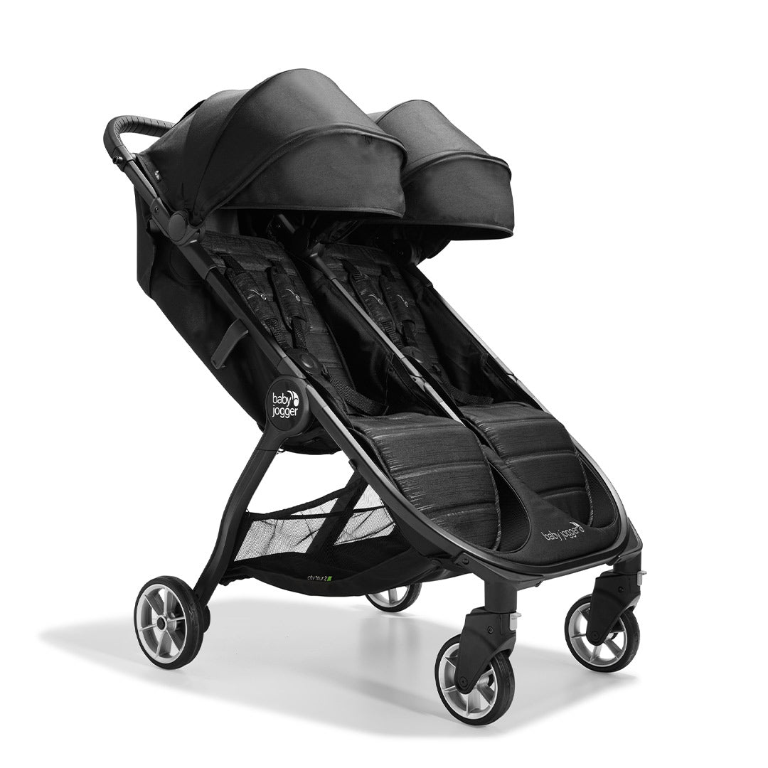 Baby Jogger City Tour 2 Double Stroller - Pitch Black-Strollers-Pitch Black- | Natural Baby Shower