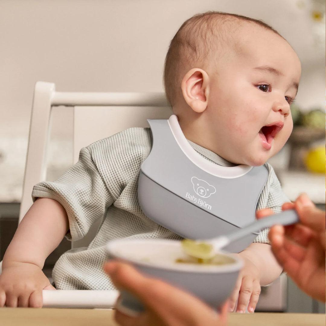 BabyBjörn Baby Feeding Set 3 pcs - Grey-Feeding Sets-Grey-One Size | Natural Baby Shower