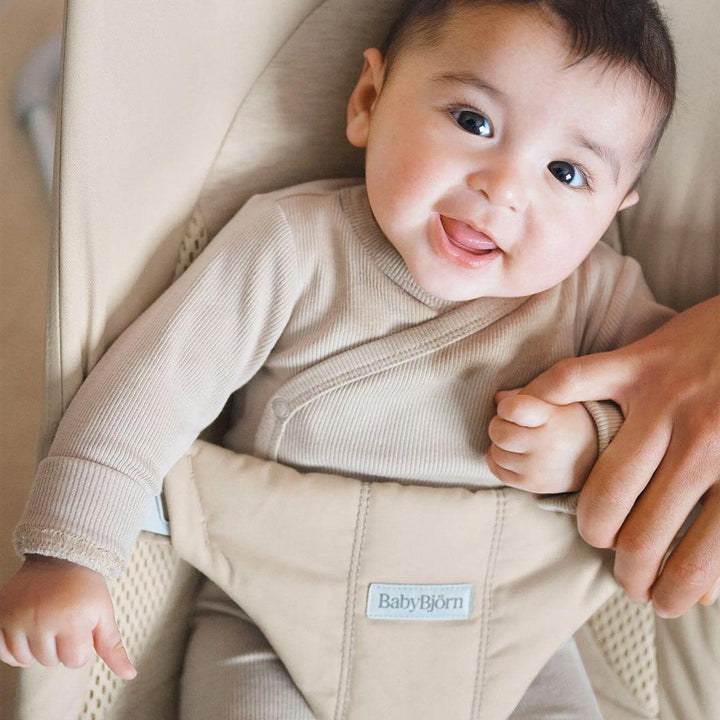 BabyBjörn Balance Soft Tri Fabric - Light Beige-Baby Bouncers-Light Beige-One Size | Natural Baby Shower