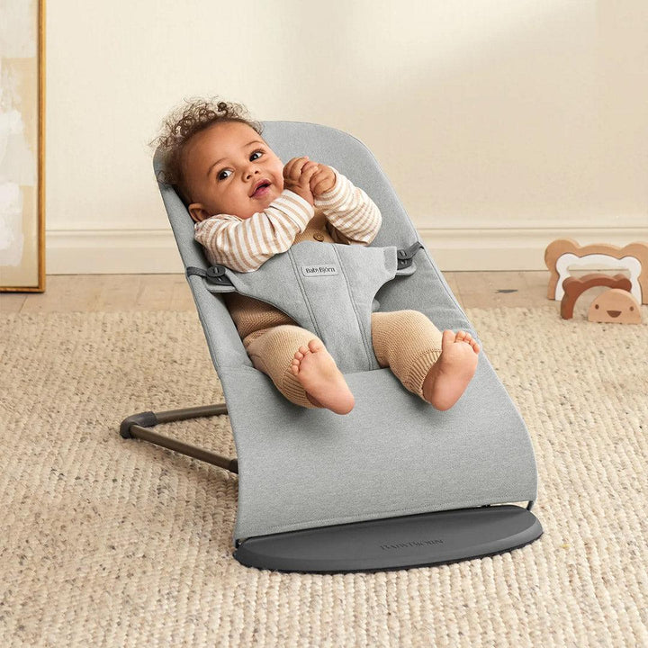 BabyBjörn Bliss Woven Mélange - Light Grey-Baby Bouncers-Light Grey-One Size | Natural Baby Shower