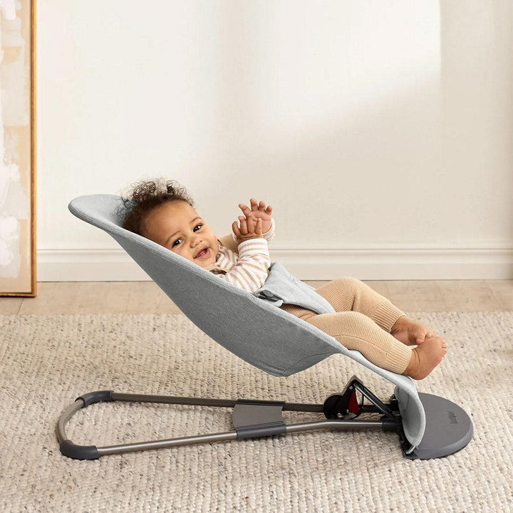 BabyBjörn Bliss Woven Mélange - Light Grey-Baby Bouncers-Light Grey-One Size | Natural Baby Shower