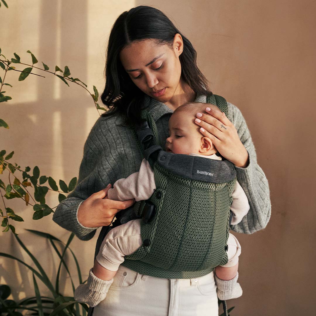 BabyBjörn Harmony Baby Carrier - Dark Green - 3D Mesh-Baby Carriers-Dark Green-3D Mesh | Natural Baby Shower