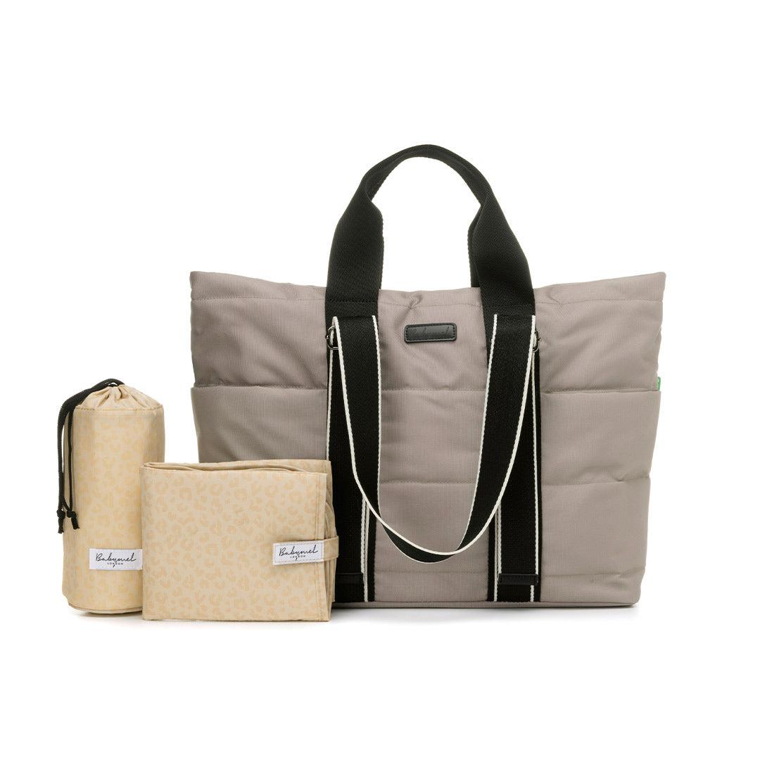 Babymel Sammi Eco Quilt Tote Bag - Taupe-Changing Bags-Taupe-33cm x 46cm x 15cm | Natural Baby Shower