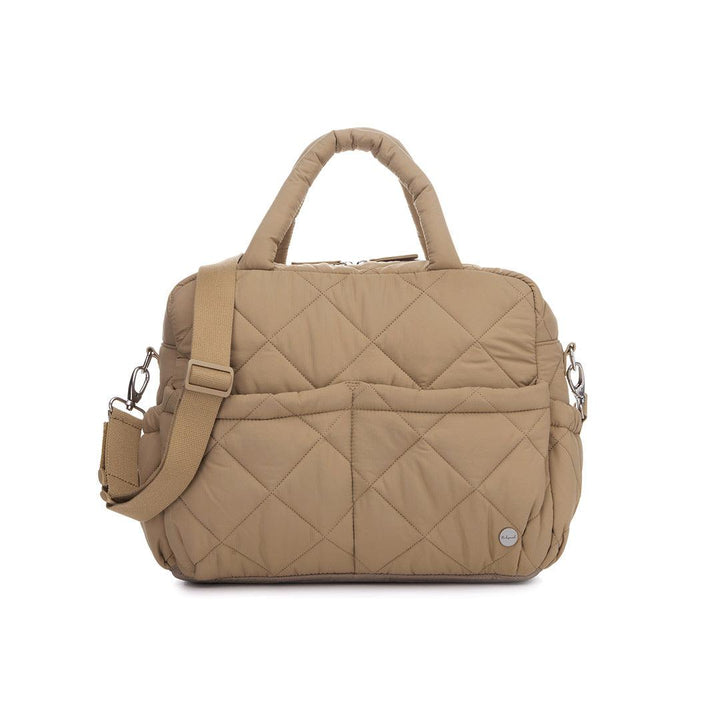 Babymel Willow Quilted Tote Bag - Oat-Changing Bags-Oat-30cm x 38cm x 14cm | Natural Baby Shower