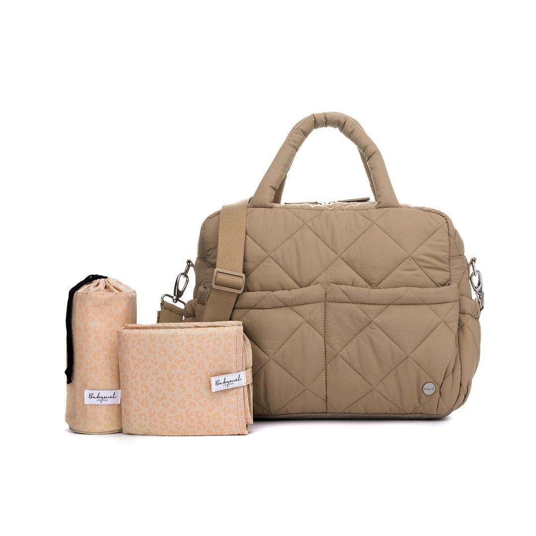 Babymel Willow Quilted Tote Bag - Oat-Changing Bags-Oat-30cm x 38cm x 14cm | Natural Baby Shower