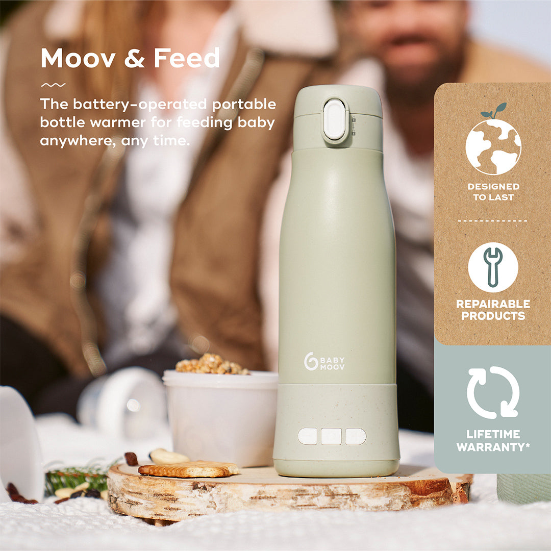 Babymoov Moov + Feed Autonomous Bottle Warmer - Green-Bottle Warmers-Green- | Natural Baby Shower