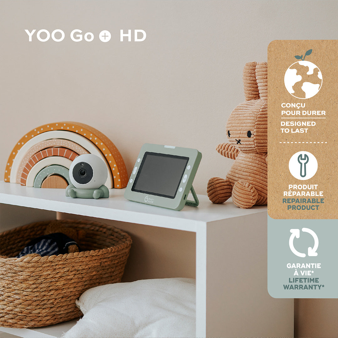 babymoov YOO Go Plus 5" HD Video Monitor - Green-Baby Monitors-Green- | Natural Baby Shower