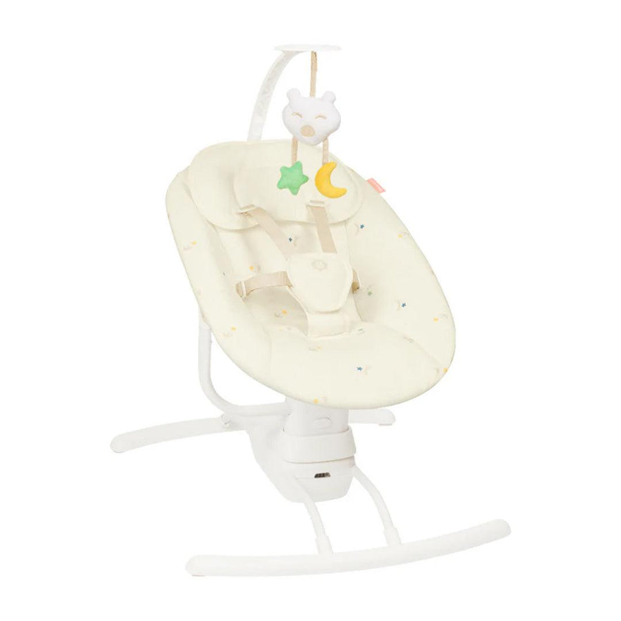 Badabulle Lateral Swing With Remote - Cream-Baby Bouncers-Cream- | Natural Baby Shower