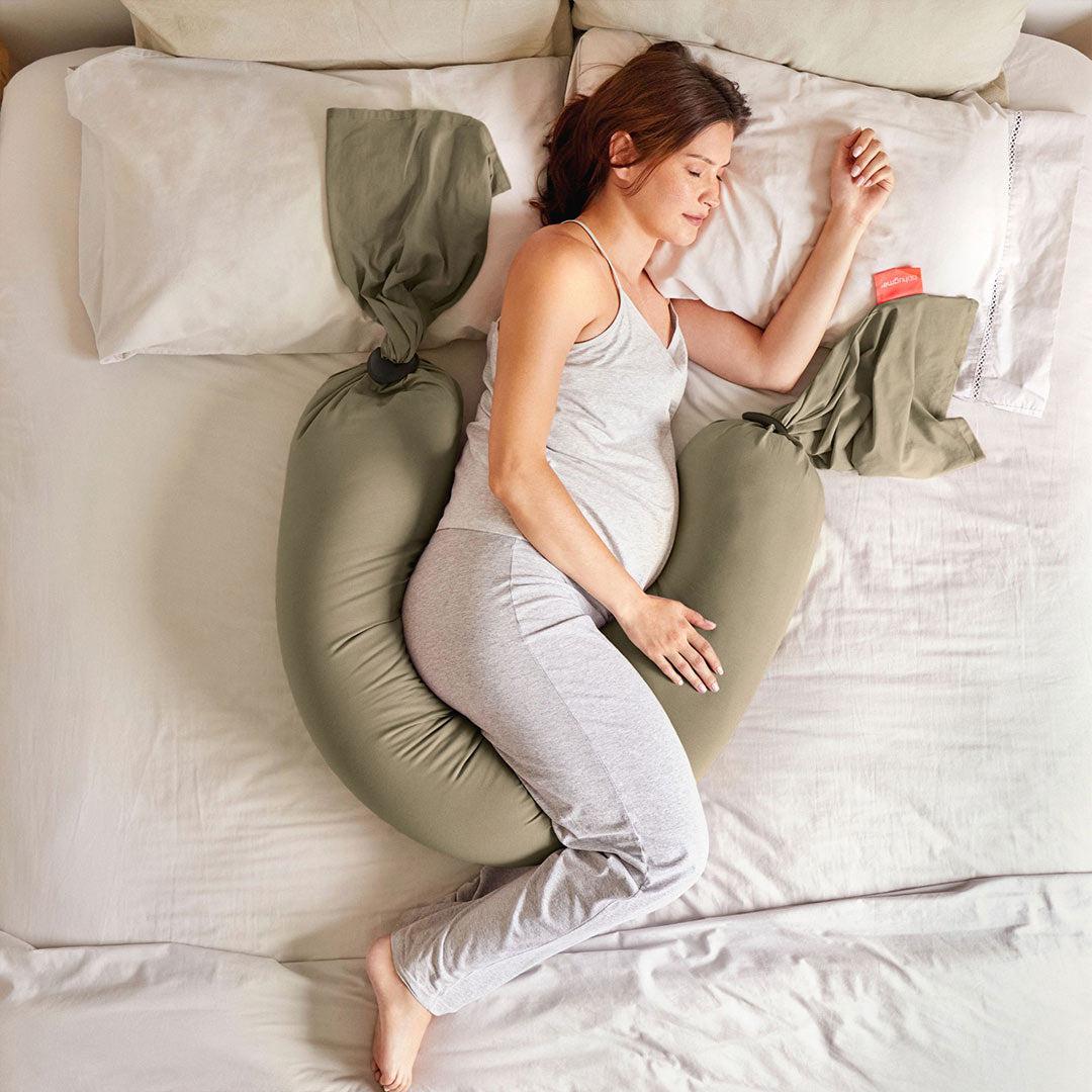 bbhugme Pregnancy Pillow - Dusty Olive-Pregnancy Pillows- | Natural Baby Shower