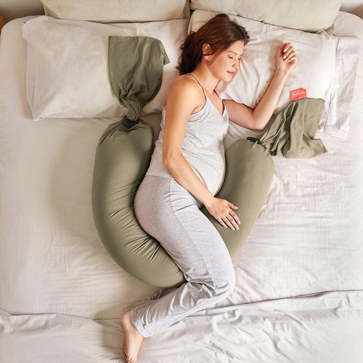 bbhugme Pregnancy Pillow - Dusty Olive-Pregnancy Pillows- | Natural Baby Shower