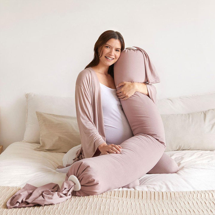 bbhugme Pregnancy Pillow - Dusty Pink-Pregnancy Pillows-Dusty Pink- | Natural Baby Shower