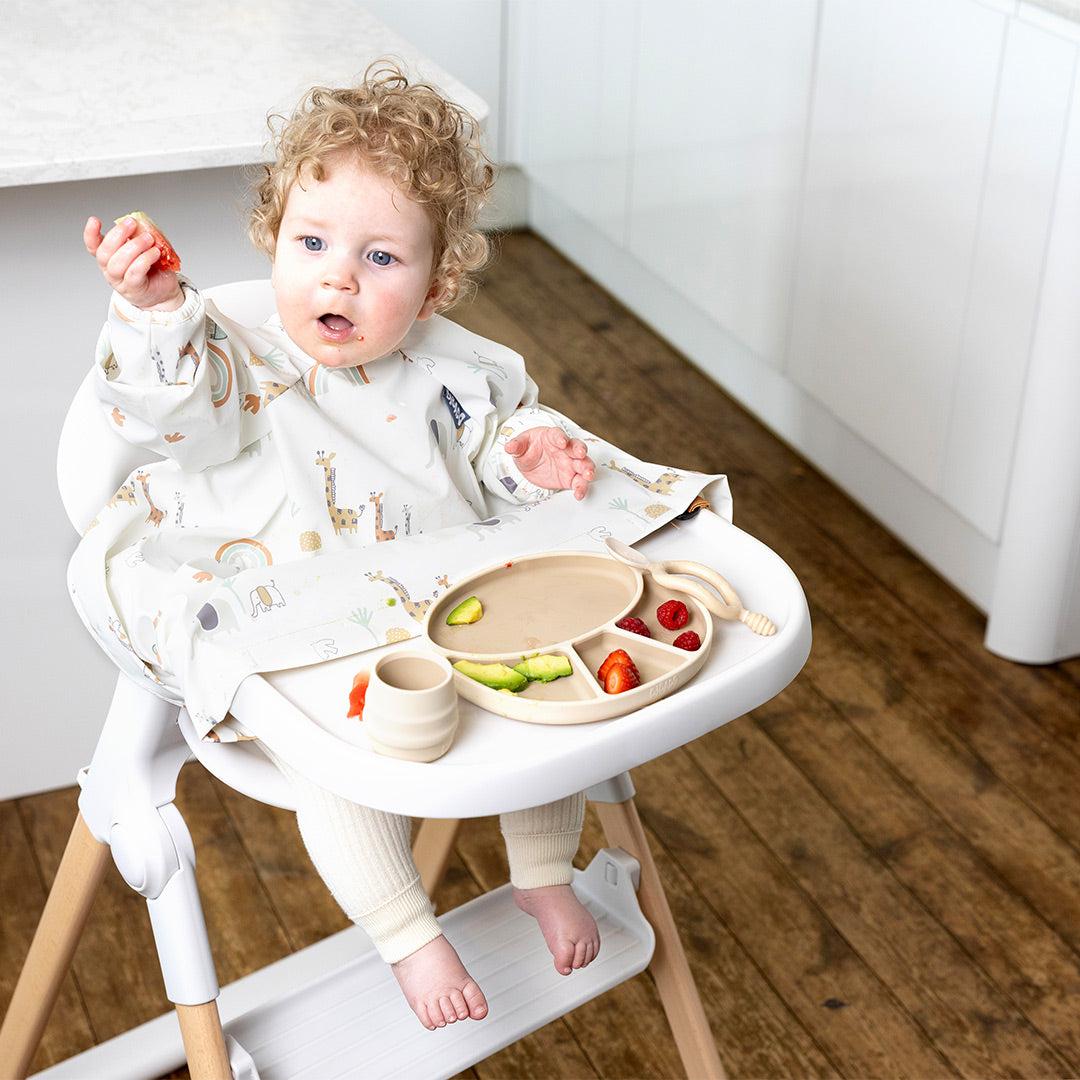 Bibado Long Sleeve Coverall Weaning Bib - Serengeti Spaghetti-Bibs-Serengeti Spaghetti- | Natural Baby Shower