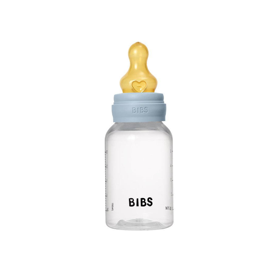 BIBS Baby Bottle Latex 1 Pack - Baby Blue-Baby Bottles-Baby Blue-150ml | Natural Baby Shower