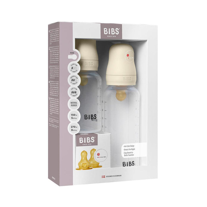 BIBS Baby Bottle Latex Grow and Flow - Ivory-Baby Bottles-Ivory-150ml / 270ml | Natural Baby Shower