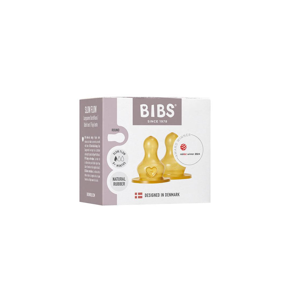 BIBS Bottle Nipple 2 Pack Latex Slow Flow - Clear-Baby Bottles-Clear-Slow | Natural Baby Shower