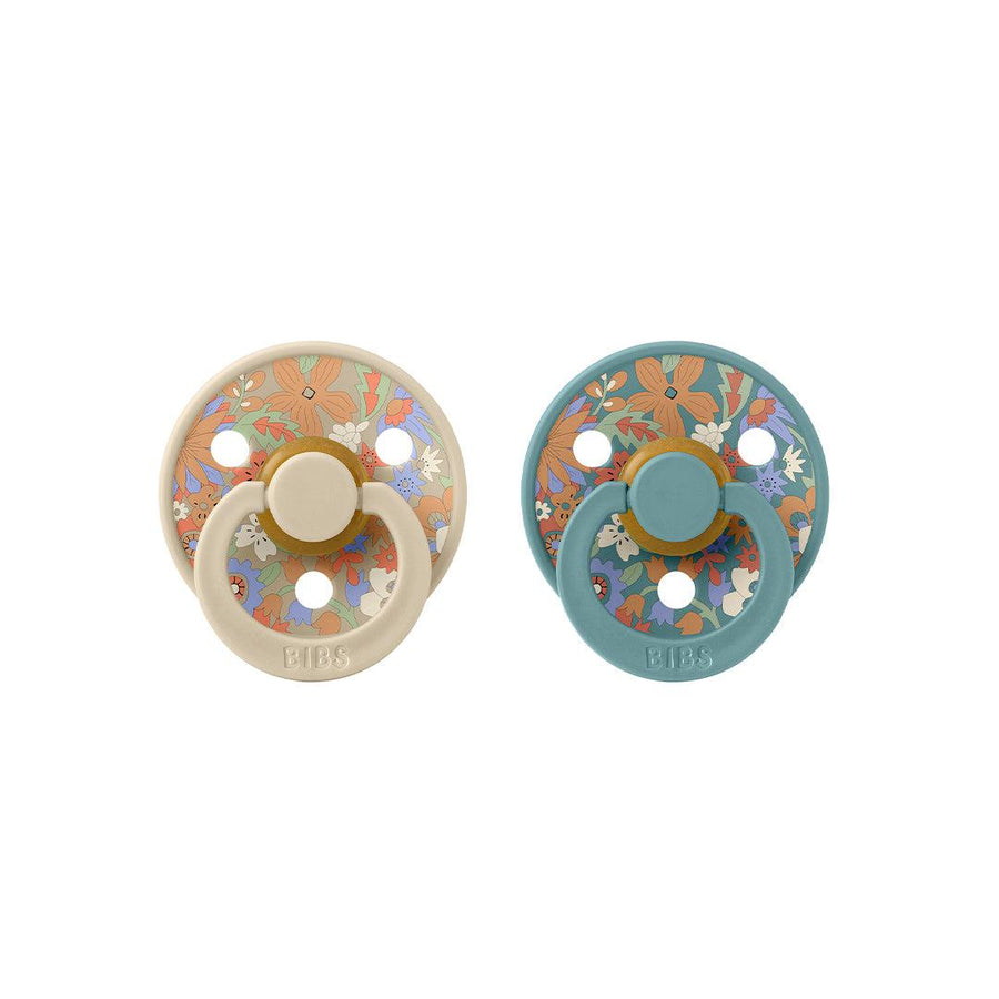 BIBS X LIBERTY Colour Latex Pacifier - 2 Pack - Vanilla Hush Mix - June Blossom-Pacifiers-Vanilla Hush Mix/June Blossom-Size 1 | Natural Baby Shower