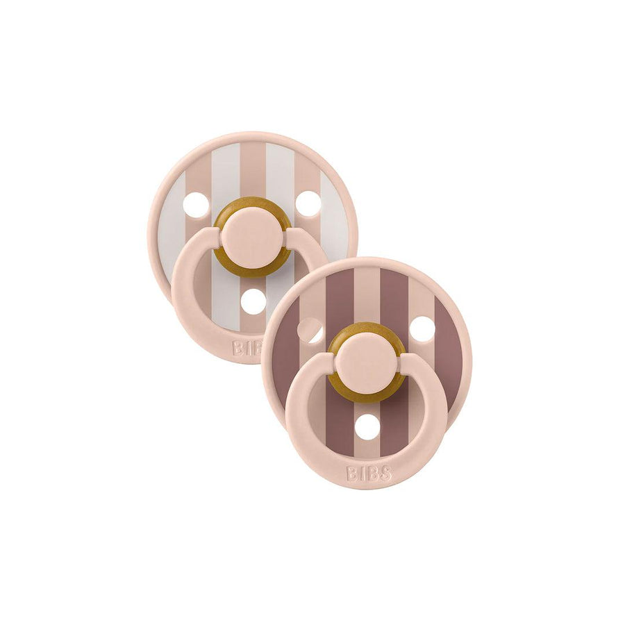 BIBS Studio Block Latex Pacifier - 2 Pack - Blush Mix-Pacifiers-Size 1- | Natural Baby Shower