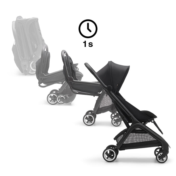 Bugaboo Butterfly + Cloud T Bundle - Midnight Black-Travel Systems-No Base- | Natural Baby Shower