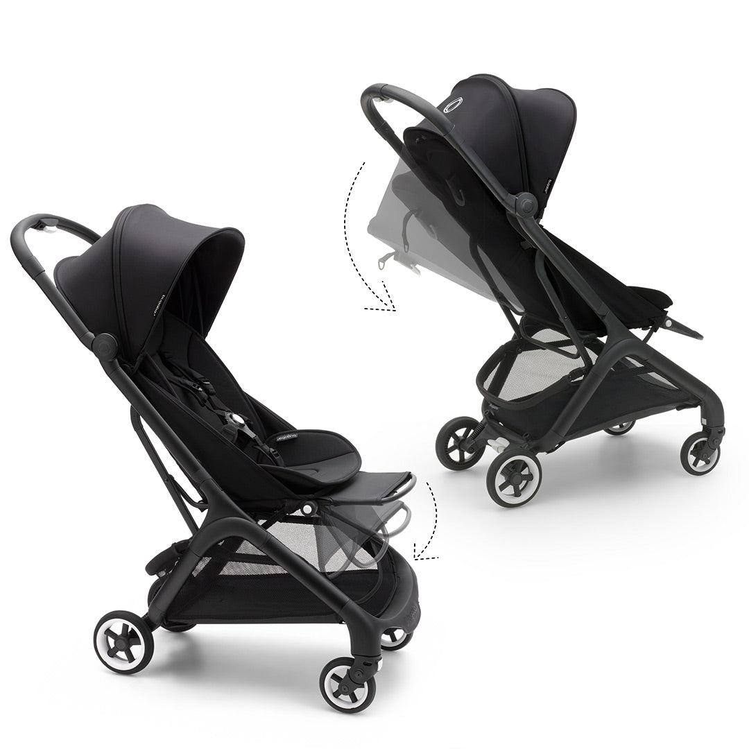 Bugaboo Butterfly + Cloud T Bundle - Midnight Black-Travel Systems-No Base- | Natural Baby Shower