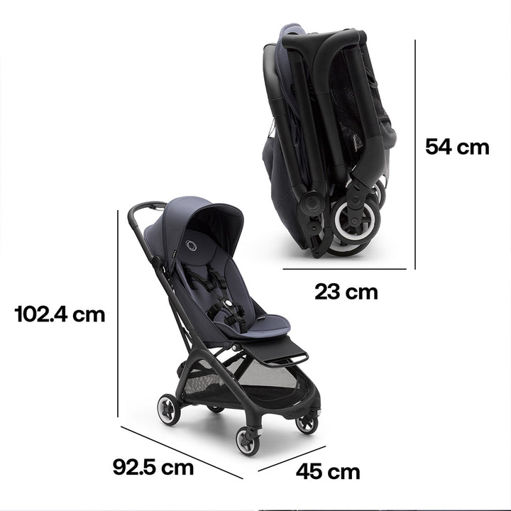 Bugaboo Butterfly + Cloud T Bundle - Stormy Blue-Travel Systems-No Base- | Natural Baby Shower