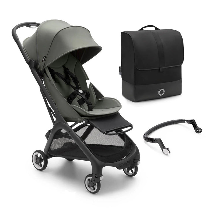 Bugaboo Butterfly Travel Pushchair - Black/Forest Green-Strollers-With Bumper Bar- | Natural Baby Shower