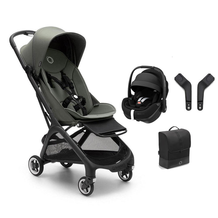 Bugaboo Butterfly + Pebble 360 Pro 2 Travel System-Travel Systems-Forest Green-No Base | Natural Baby Shower